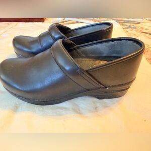 Dansko black leather clogs size 39